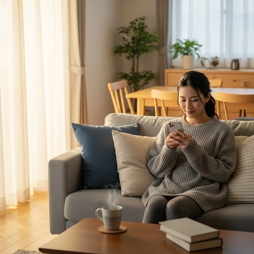 AI友達と会話するイメージ